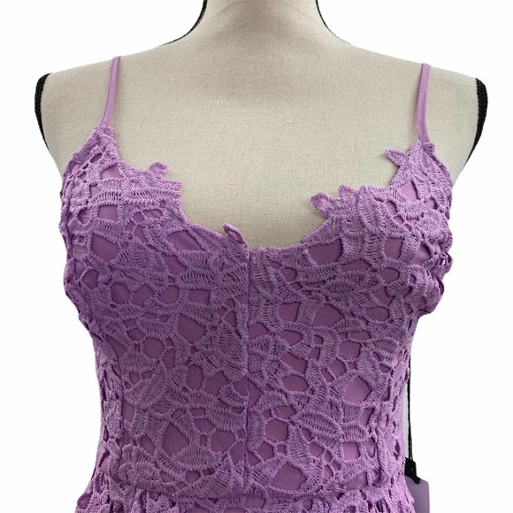 Astr Lace A-Line Lavender Midi dress XS - Picture 2 of 15